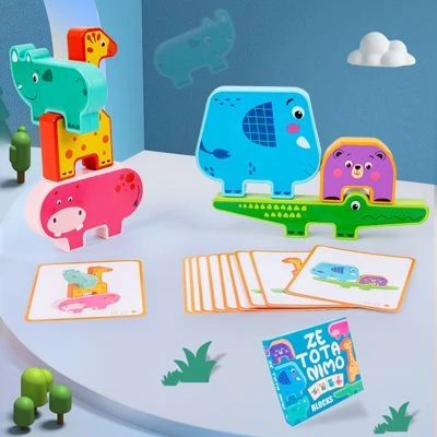 Epik Lernspielzeug Für Die Frühe Bildung Von Kindern Tiermuster-Baustein-Stapelspielzeug 4 Epik Lernspielzeug Für Die Frühe Bildung Von Kindern Tiermuster-Baustein-Stapelspielzeug – Bild 4