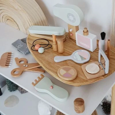 Epik Schminkspielzeug Für Kinder Make-up-Ornament Aus Holz Barbier-Spielzeug 3 Epik Schminkspielzeug Für Kinder Make-up-Ornament Aus Holz Barbier-Spielzeug – Bild 3