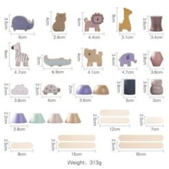 Epik Stapelspielzeug Aus Holz Lustiger Zoo 8 Epik Stapelspielzeug Aus Holz Lustiger Zoo -Epik 30067116 03