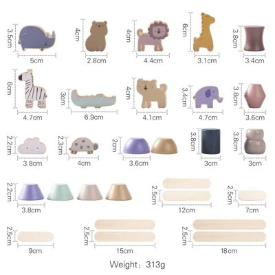 Epik Stapelspielzeug Aus Holz Lustiger Zoo 3 Epik Stapelspielzeug Aus Holz Lustiger Zoo – Bild 3