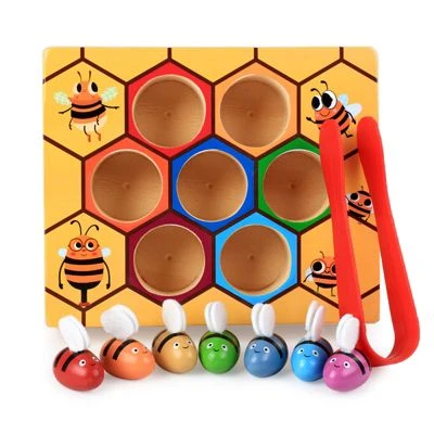 Epik Clip The Bee Spiel Farbzuordnungsspielzeug Holzspiel Zum Fangen Von Insekten Lernspielzeug Für Kinder 2 Epik Clip The Bee Spiel Farbzuordnungsspielzeug Holzspiel Zum Fangen Von Insekten Lernspielzeug Für Kinder – Bild 2