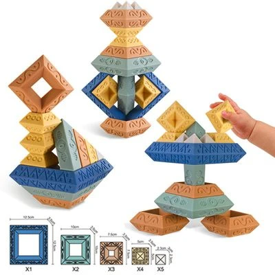 Epik Gummibauklötze Kinderbausteine Stapelspielzeug Weiche Gummibauklötze Früherziehung Pädagogisch Kreativ Stapelspielzeug 4 Epik Gummibauklötze Kinderbausteine Stapelspielzeug Weiche Gummibauklötze Früherziehung Pädagogisch Kreativ Stapelspielzeug – Bild 4