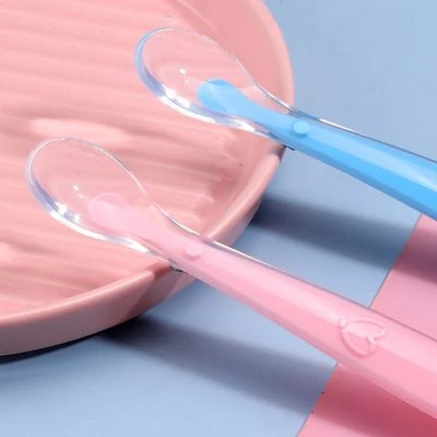 Epik Cartoon-Silikonlöffel Baby-Trainingslöffel Kindergeschirr 2 Stück Besteck Löffel Silikon Temperatur Suppe Werkzeuge 3 Epik Cartoon-Silikonlöffel Baby-Trainingslöffel Kindergeschirr 2 Stück Besteck Löffel Silikon Temperatur Suppe Werkzeuge – Bild 3