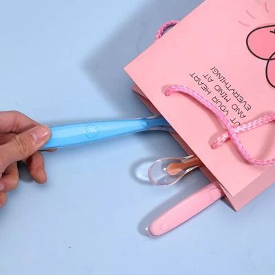 Epik Cartoon-Silikonlöffel Baby-Trainingslöffel Kindergeschirr 2 Stück Besteck Löffel Silikon Temperatur Suppe Werkzeuge 5 Epik Cartoon-Silikonlöffel Baby-Trainingslöffel Kindergeschirr 2 Stück Besteck Löffel Silikon Temperatur Suppe Werkzeuge – Bild 5