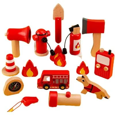 Epik Feuerwehrmann Rollenspiel Spielzeugset Hölzerne Simulation Feuerwehr Ausrüstung Feuerwehrauto Spielzeug 1 Epik Feuerwehrmann Rollenspiel Spielzeugset Hölzerne Simulation Feuerwehr Ausrüstung Feuerwehrauto Spielzeug