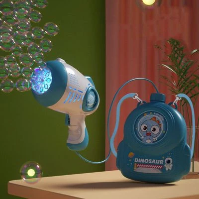 Epik Kindersommer Dinosaurier Seifenblasenmaschine Großes Fassungsvermögen Rucksack Mit Schulter Handheld Raum Seifenblasenpistole 3 Epik Kindersommer Dinosaurier Seifenblasenmaschine Großes Fassungsvermögen Rucksack Mit Schulter Handheld Raum Seifenblasenpistole – Bild 3