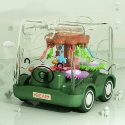 Epik Trägheits-Spielzeugauto Für Kinder Cartoon Clear Gears Drop Resistant Bus Auto