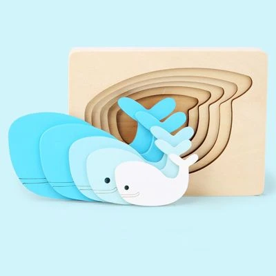 Epik Mehrschichtige 3D-Puzzle-Blöcke Holzpuzzle Aus Fünf Schichten Mit Cartoon-Tieren 3 Epik Mehrschichtige 3D-Puzzle-Blöcke Holzpuzzle Aus Fünf Schichten Mit Cartoon-Tieren – Bild 3